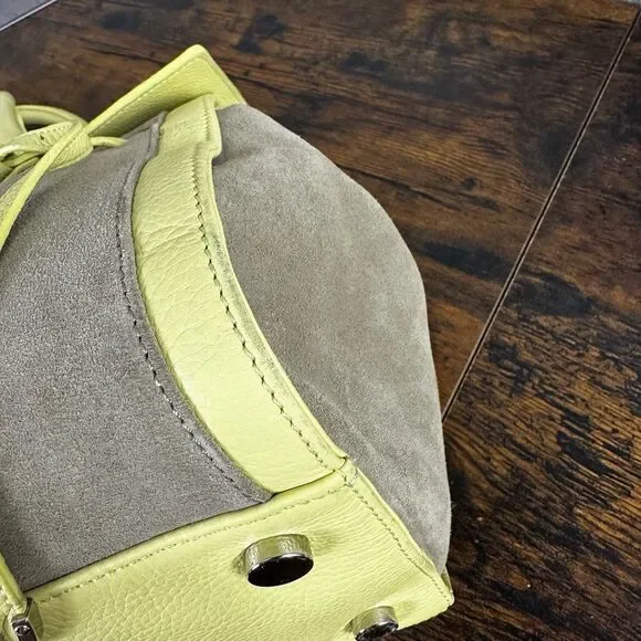 Jimmy Choo Rosalie Satchel 2-Way Bag‎ Suede Leather Beige Yellow